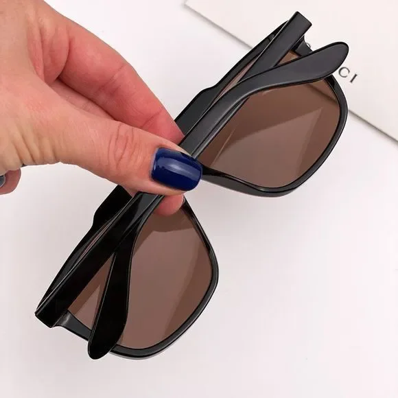 GUCCI GG1039S 003 Sunglasses Aviator Black Red Brown Men display picture 1